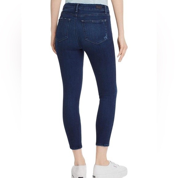 PAIGE Hoxton Crop size 28 Ankle Hibiscus Distressed - Picture 5 of 13